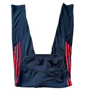 Adidas Medium Believe This Leggings High-Rise Solar Red 3-Stripes 7/8 Core Black